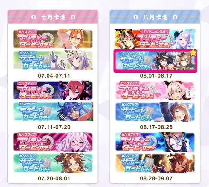 《闪耀优俊少女》国服卡池千里眼一览