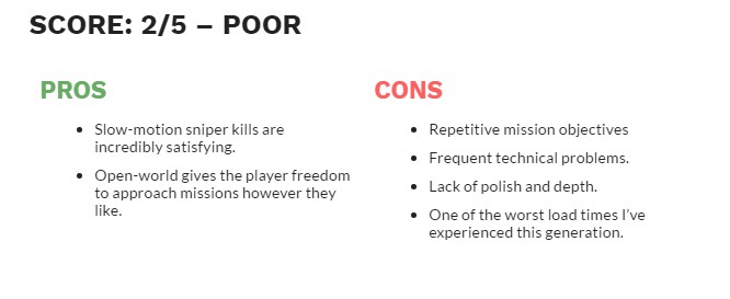 狙击手 幽灵战士3评分