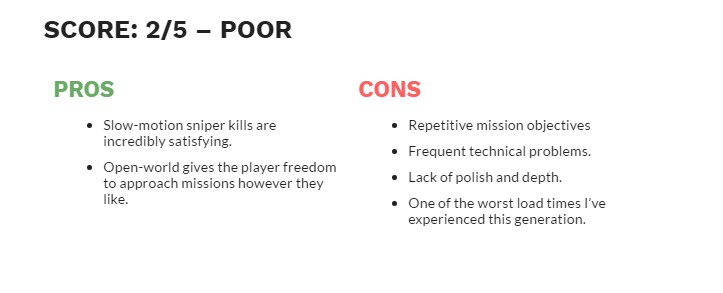 狙击手 幽灵战士3评分