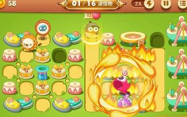 保卫萝卜3游乐场攻略爬梯第2层攻略