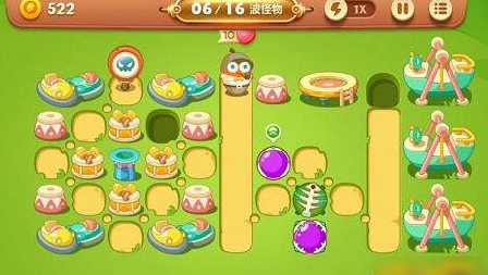 保卫萝卜3游乐场攻略爬梯第2层攻略