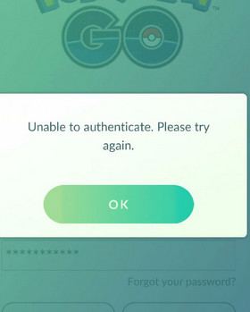 pokemon  go提示unable  to  authenticate怎么办？unable  to  authenticate解决方法